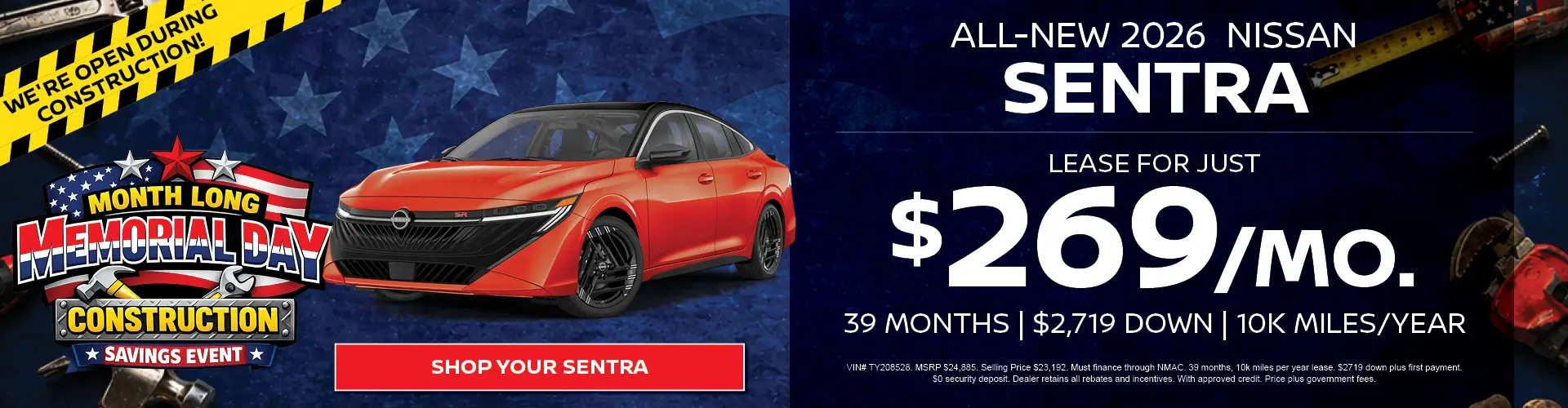 Special offer on    New 2026 Nissan Sentra
